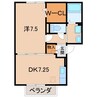 ヴィヴレ堀川 1DKの間取り