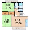 フレグランス森澤 2LDKの間取り