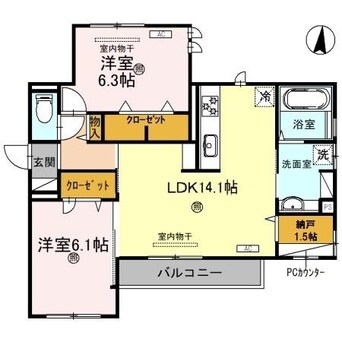 間取図 和歌山電鉄貴志川線/田中口駅 徒歩7分 2階 築1年
