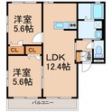 リッチンコートⅡの間取図