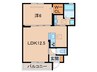 EAST VILLAGE 2020 1LDKの間取り