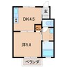 ロイヤルコート岡崎 1DKの間取り