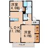 ワイズヴィラ 2LDKの間取り