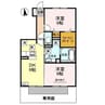 D-roomシルクマムB 2DKの間取り