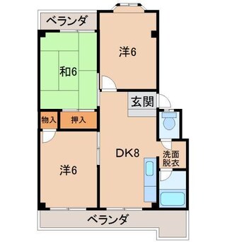 間取図 第２マンション岡本