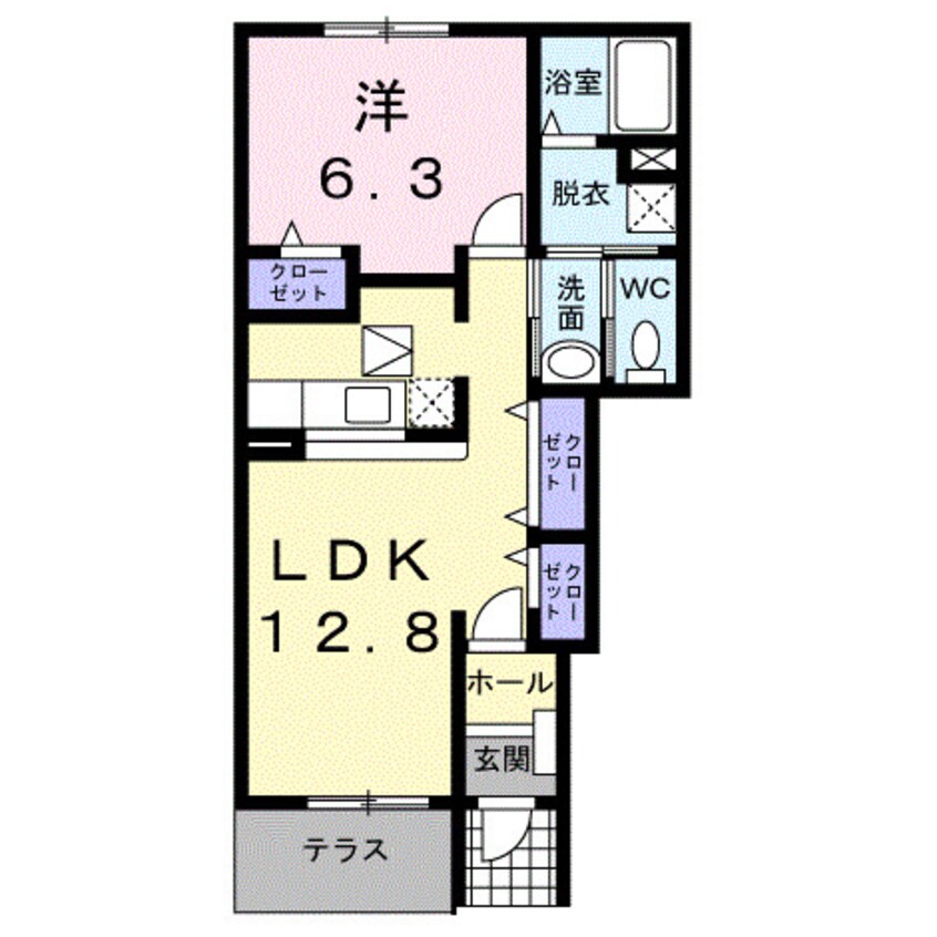 間取図 グラースアンジュⅡ