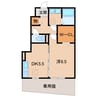 ヴィラ・シャロム B棟 1DKの間取り