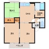 グリーンフルカマダⅡ 3DKの間取り
