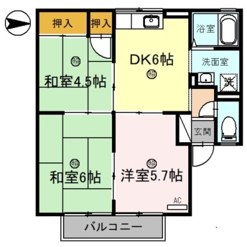 間取図 グリーンフル鳴神