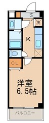 カーサ ベルカント 1Kの間取り