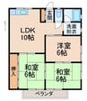 コーポやすらぎ 3LDKの間取り