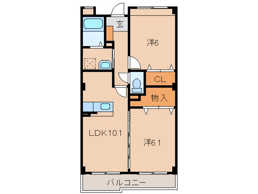 間取図 リヴェール栄谷
