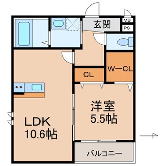 間取図 ラフィーネ石本Ⅱ
