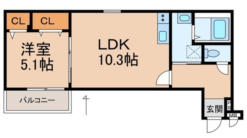 間取図 ラフィーネ石本Ⅱ