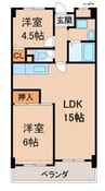 グランメール美園 2LDKの間取り