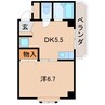 アンビアンテ田中町 1DKの間取り