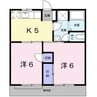グリーンガーデン 2Kの間取り