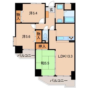 間取図 ライオンズマンション和歌山船戸