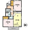 セジュール岡崎 2DKの間取り