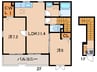 ラ・ヴィーユⅢ 2LDKの間取り