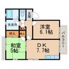 きのくに線・紀勢本線/紀三井寺駅 徒歩15分 2階 築32年 2DKの間取り
