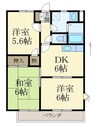 ソレアード赤坂 3DKの間取り