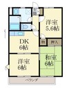 ソレアード赤坂 3DKの間取り