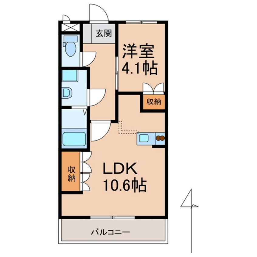 間取図 和歌山線/布施屋駅 徒歩1分 2階 築19年