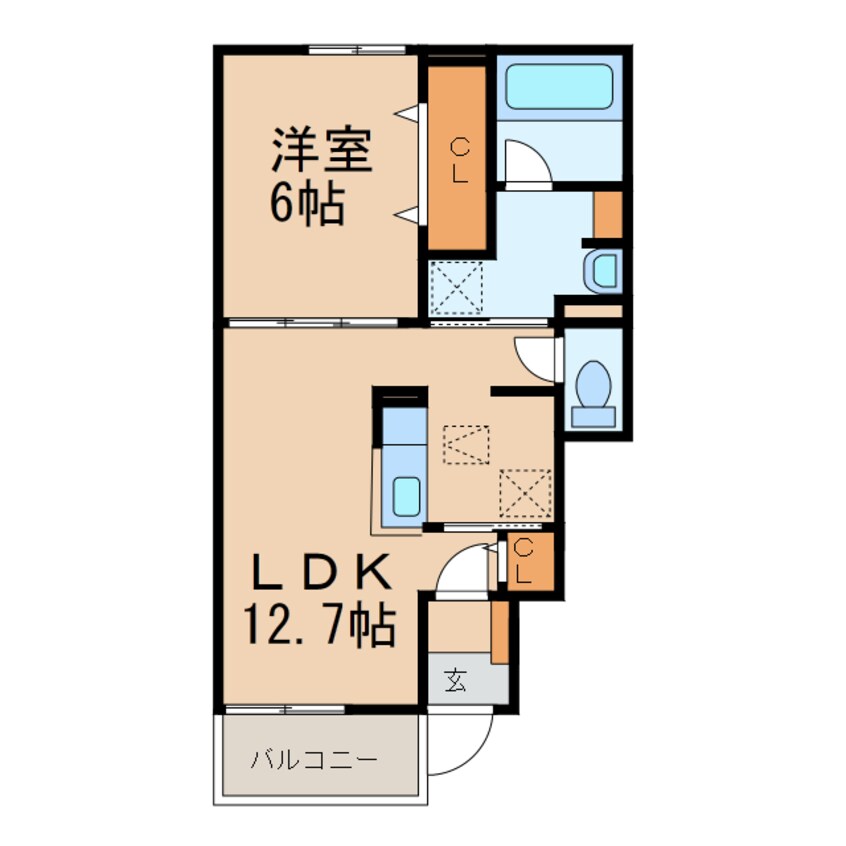 間取図 エルシャトー吉備Ⅶ