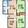 ラ・サルデーヌ 3DKの間取り