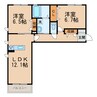 シャーメゾンＭＩＳＡ 2LDKの間取り
