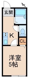 TJ重根 1Kの間取り