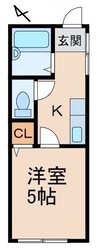 TJ重根 1Kの間取り