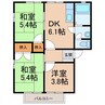 ディアスくすみⅢ 3DKの間取り