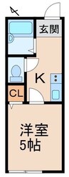 TJ重根 1Kの間取り