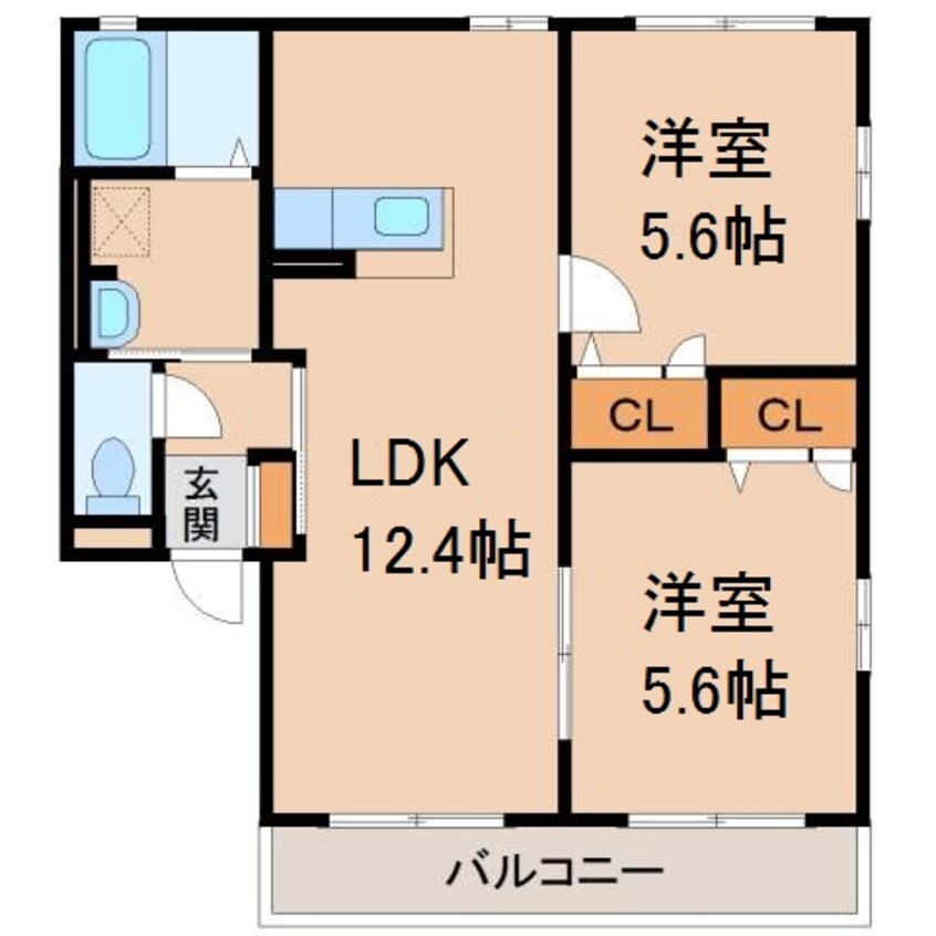 間取図 和歌山電鉄貴志川線/竈山駅 徒歩3分 2階 築16年