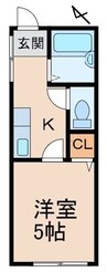 TJ重根 1Kの間取り