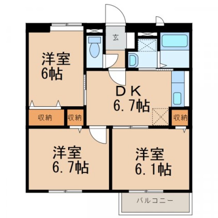 間取図 カーサフェリスＢ