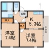 和歌山電鉄貴志川線/神前駅 徒歩20分 1階 築32年 2Kの間取り