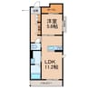 ハルミエールⅡ 1LDKの間取り