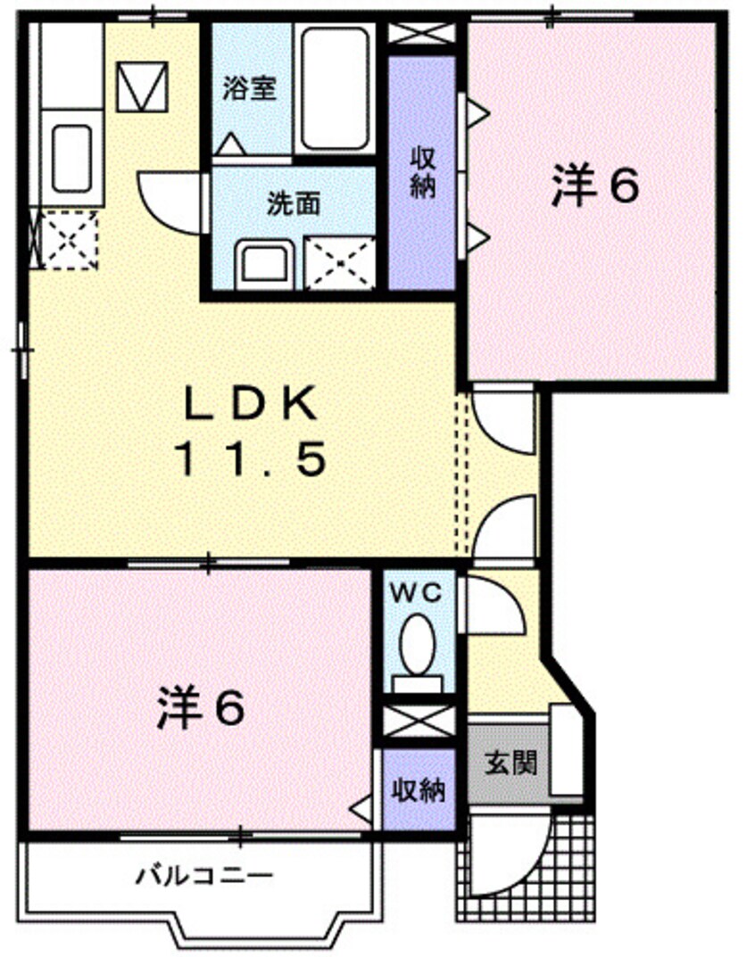 間取図 アルト・ピアーノ有本Ⅰ