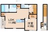 クラウンハイツ吹屋町Ⅱ 1LDKの間取り