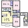 それいゆ東小二里 3LDKの間取り