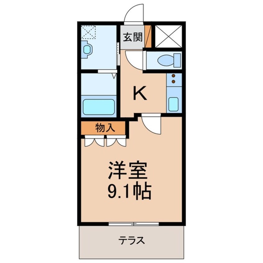 間取図 阪和線・羽衣線/六十谷駅 バス16分鳥井下車:停歩11分 1階 築13年