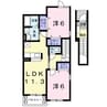 グラース 2LDKの間取り