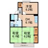 阪和線・羽衣線/紀伊中ノ島駅 徒歩30分 2階 築34年 3DKの間取り