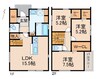 シアラplus秋月２号 3LDKの間取り