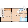 AXIS 壱番館 1LDKの間取り