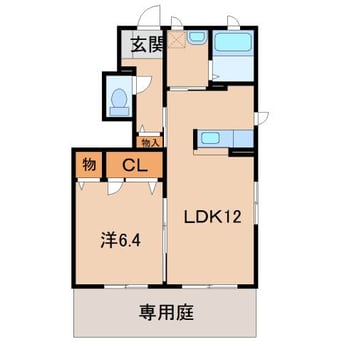 間取図 阪和線・羽衣線/和歌山駅 バス10分津秦下車:停歩8分 1階 築18年