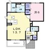 プティボヌールⅠ 1LDKの間取り